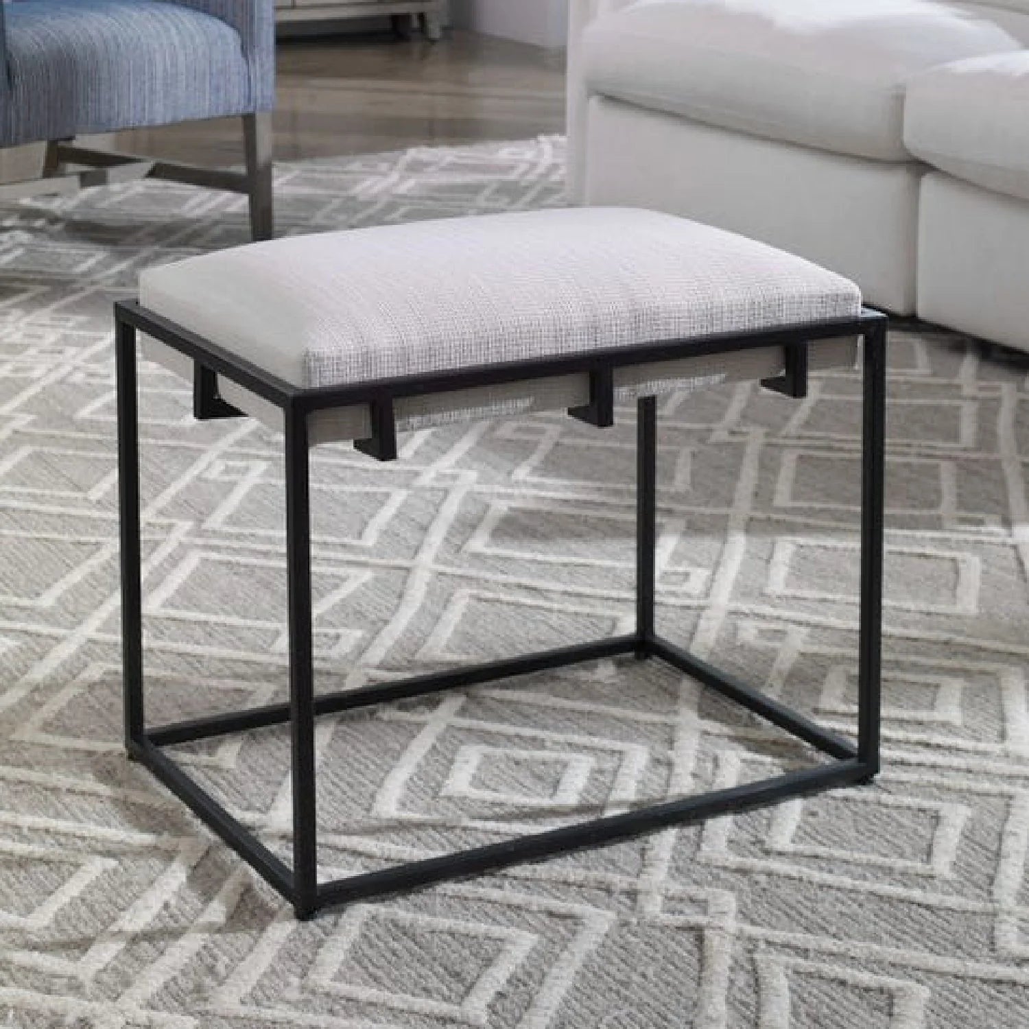 Luxury Upholstered Modern Fabric Counter Stool European Style for Villa