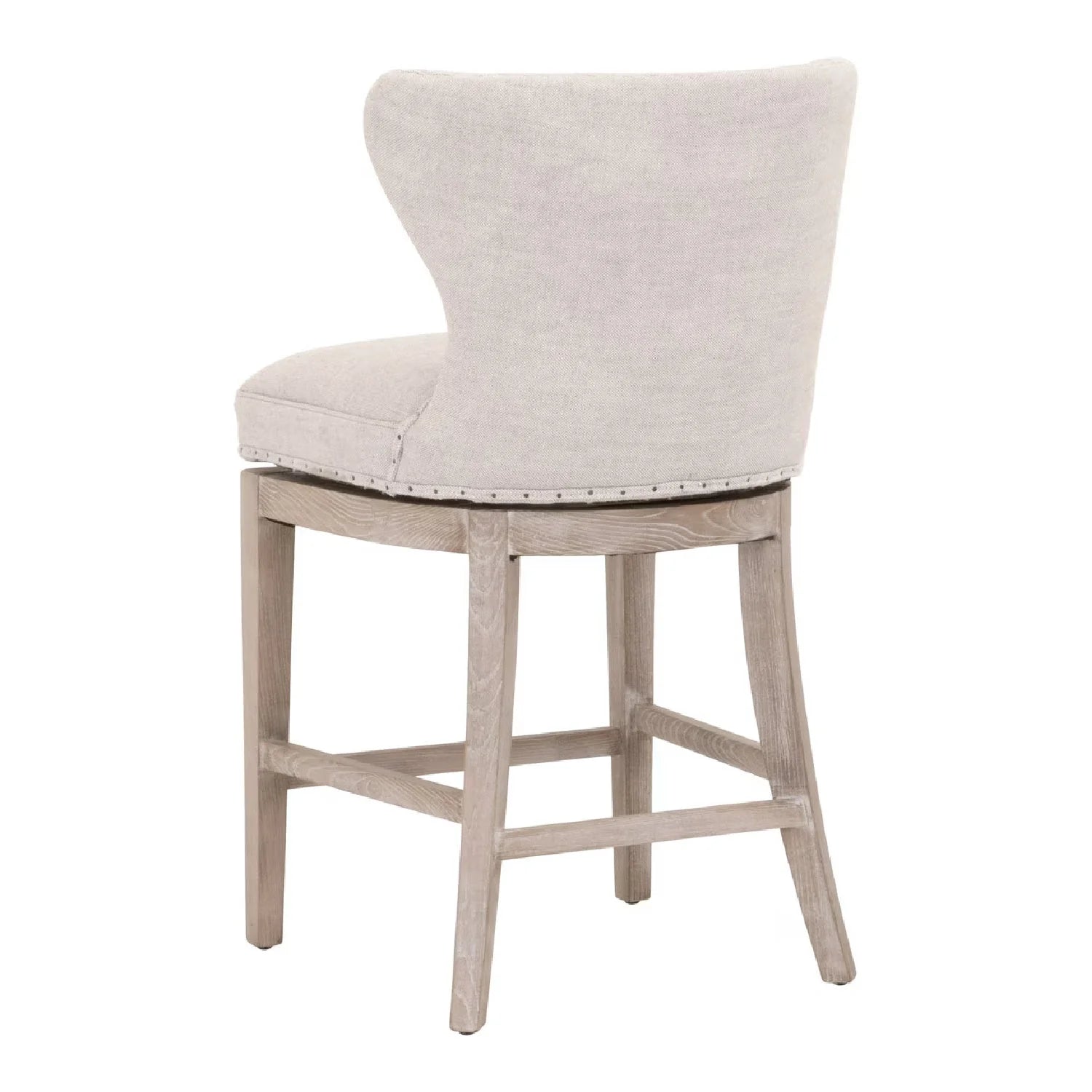 Luxury Upholstered Modern Fabric Counter Stool European Style for Villa