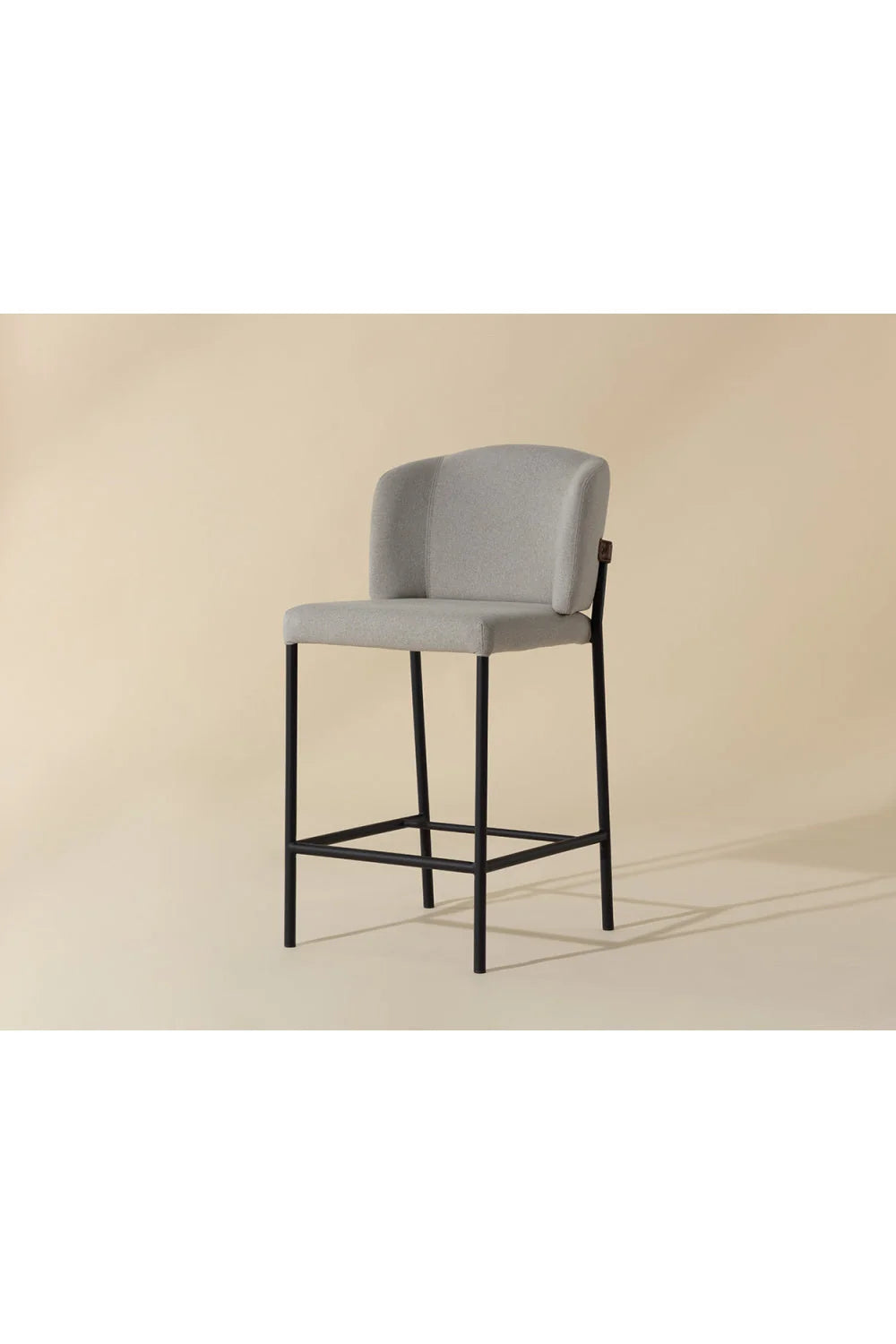 Luxury Upholstered Modern Fabric Counter Stool European Style for Villa