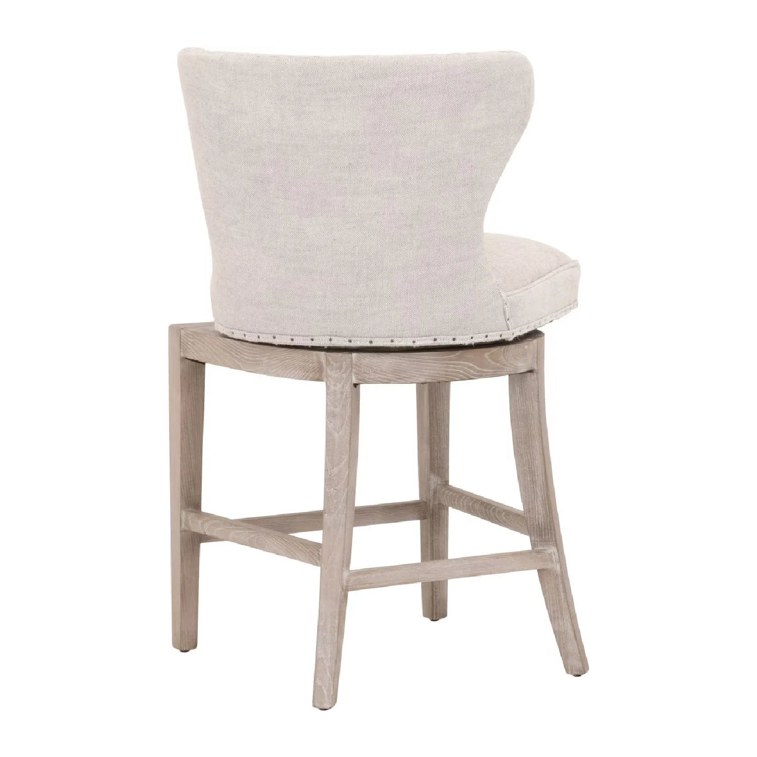 Luxury Upholstered Modern Fabric Counter Stool European Style for Villa