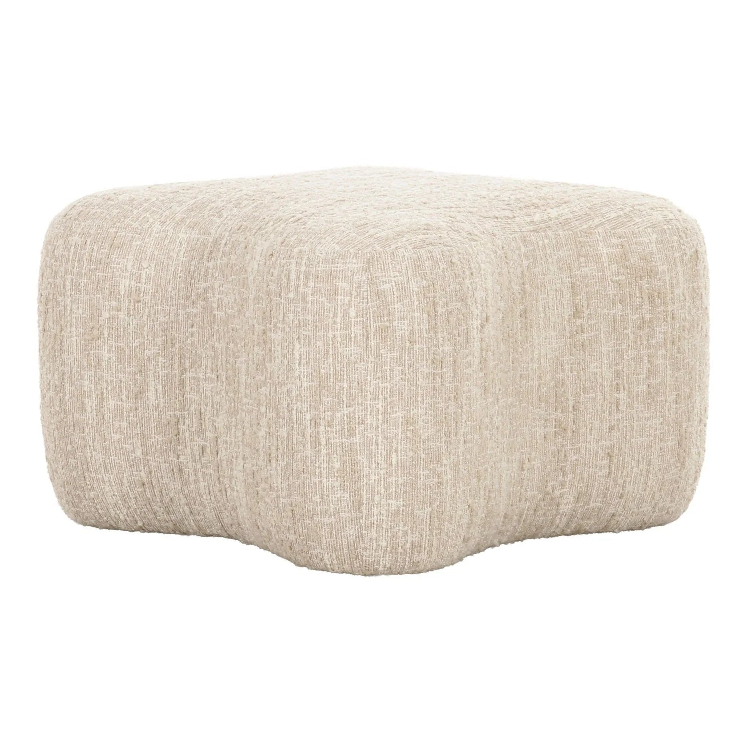Luxury Upholstered Modern Fabric Curved Ottoman European Style for Villa