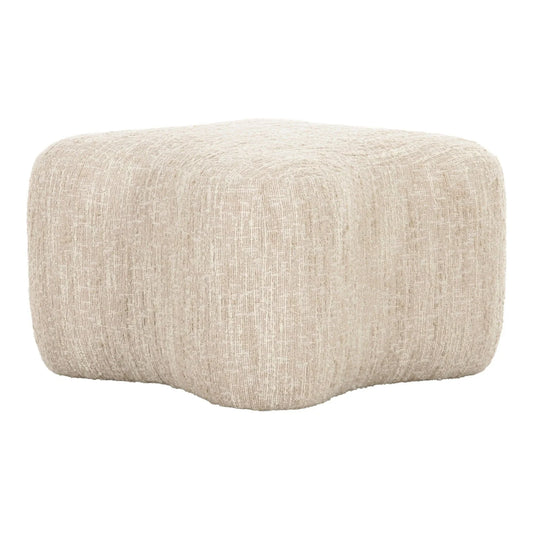 Luxury Upholstered Modern Fabric Curved Ottoman European Style for Villa