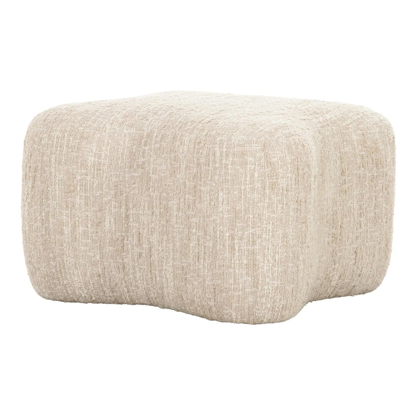 Luxury Upholstered Modern Fabric Curved Ottoman European Style for Villa