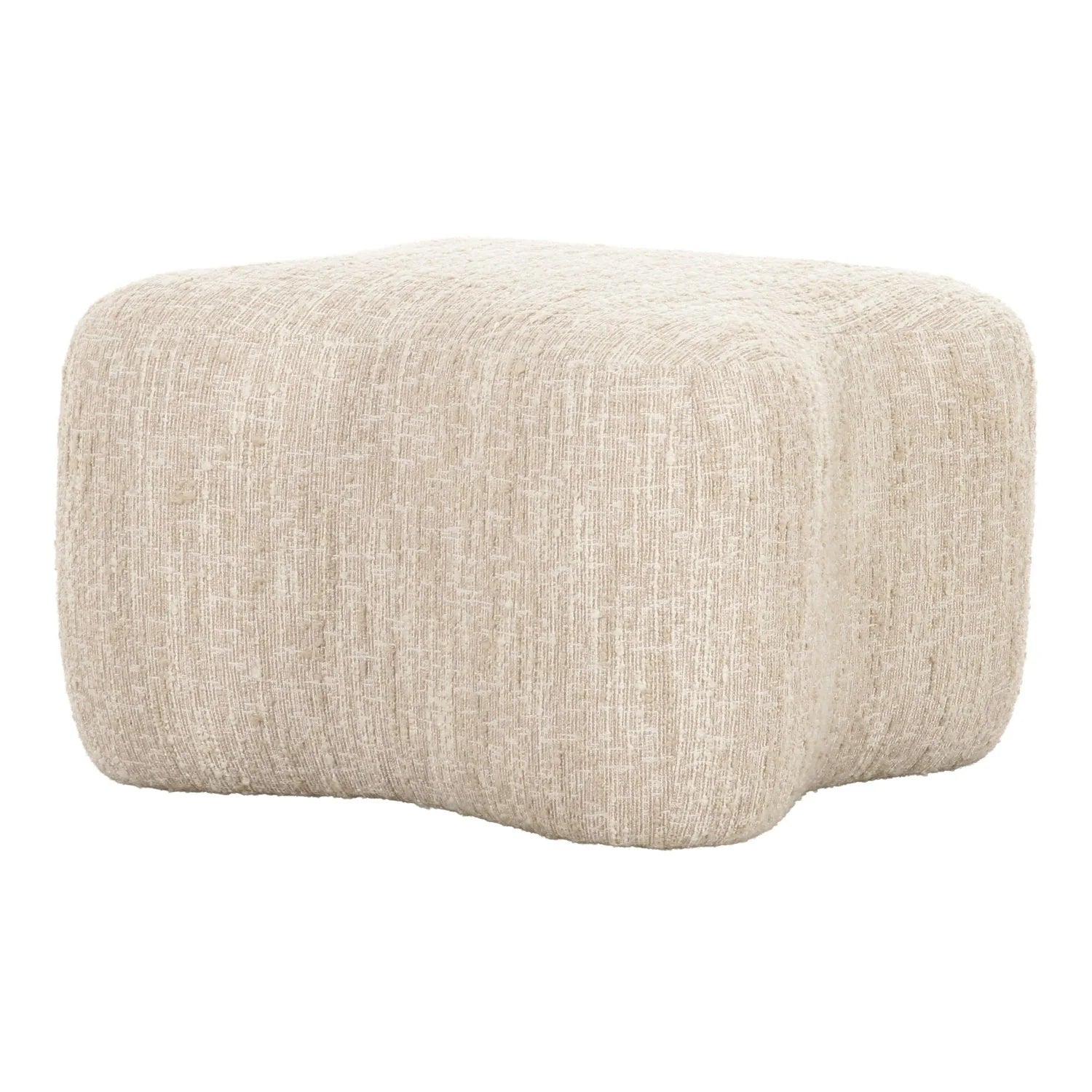 Luxury Upholstered Modern Fabric Curved Ottoman European Style for Villa