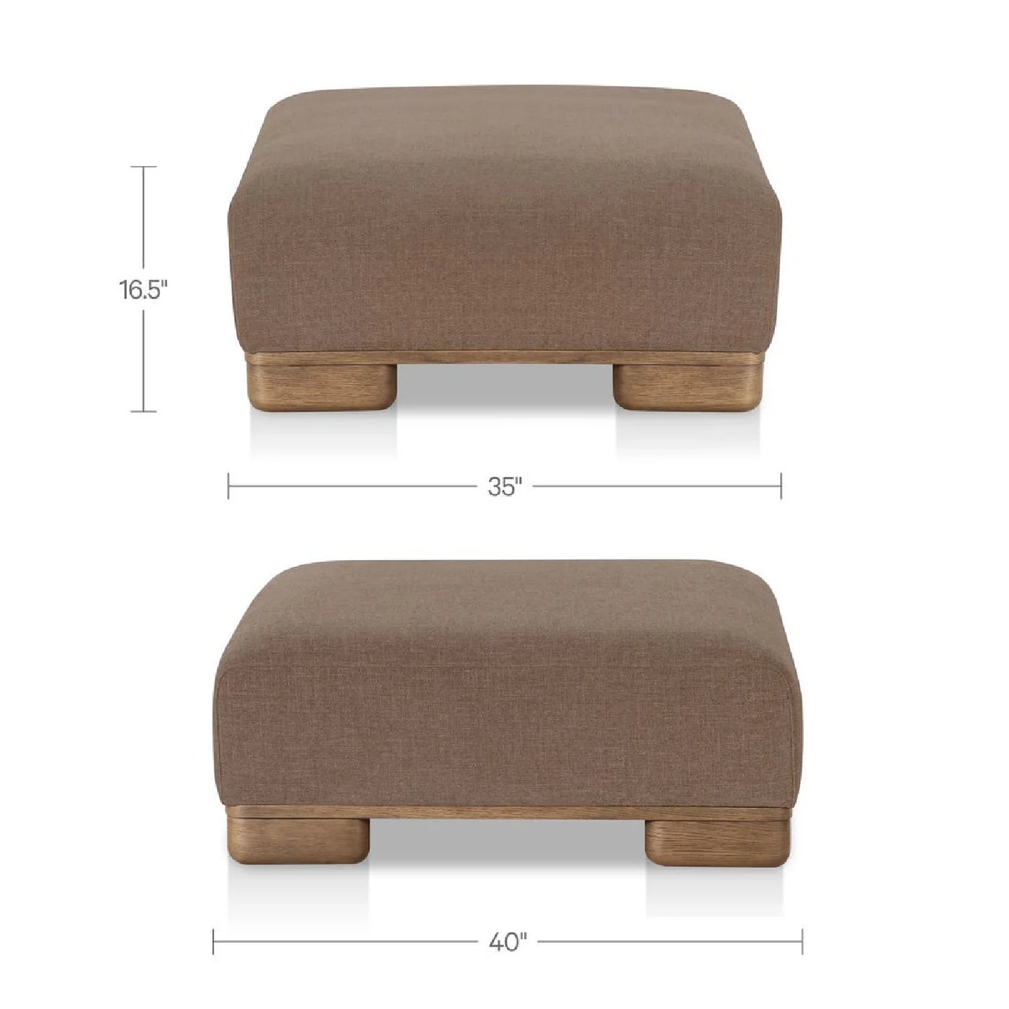 Luxury Upholstered Modern Fabric Ottoman European Style for Villa