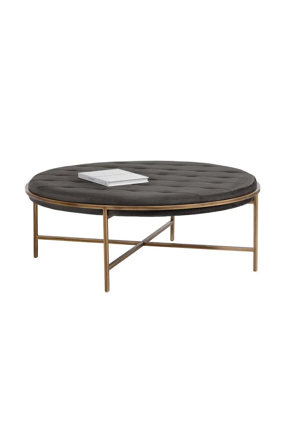 Luxury Upholstered Modern Fabric Ottoman European Style for Villa