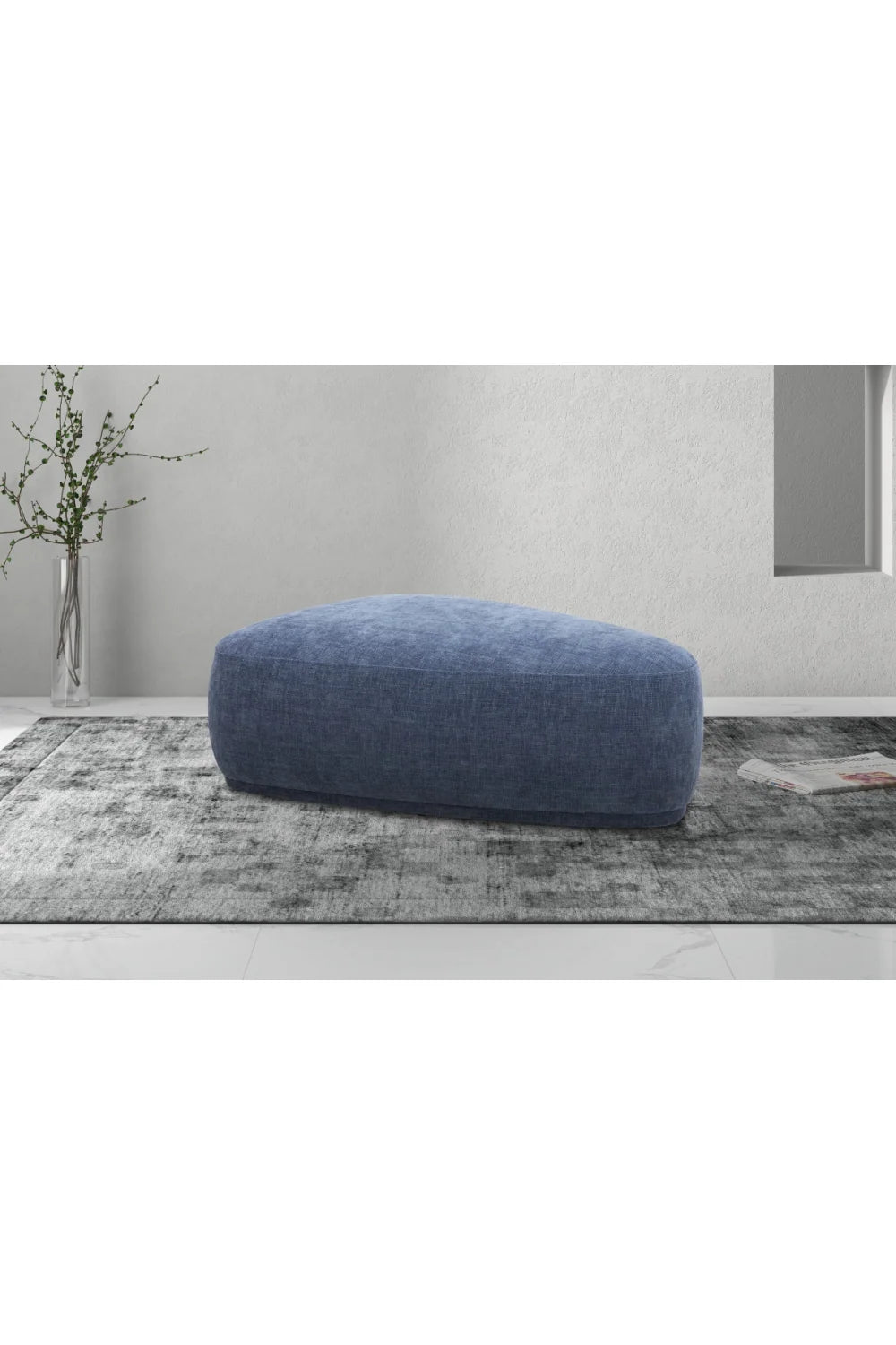 Luxury Upholstered Modern Fabric Ottoman European Style for Villa