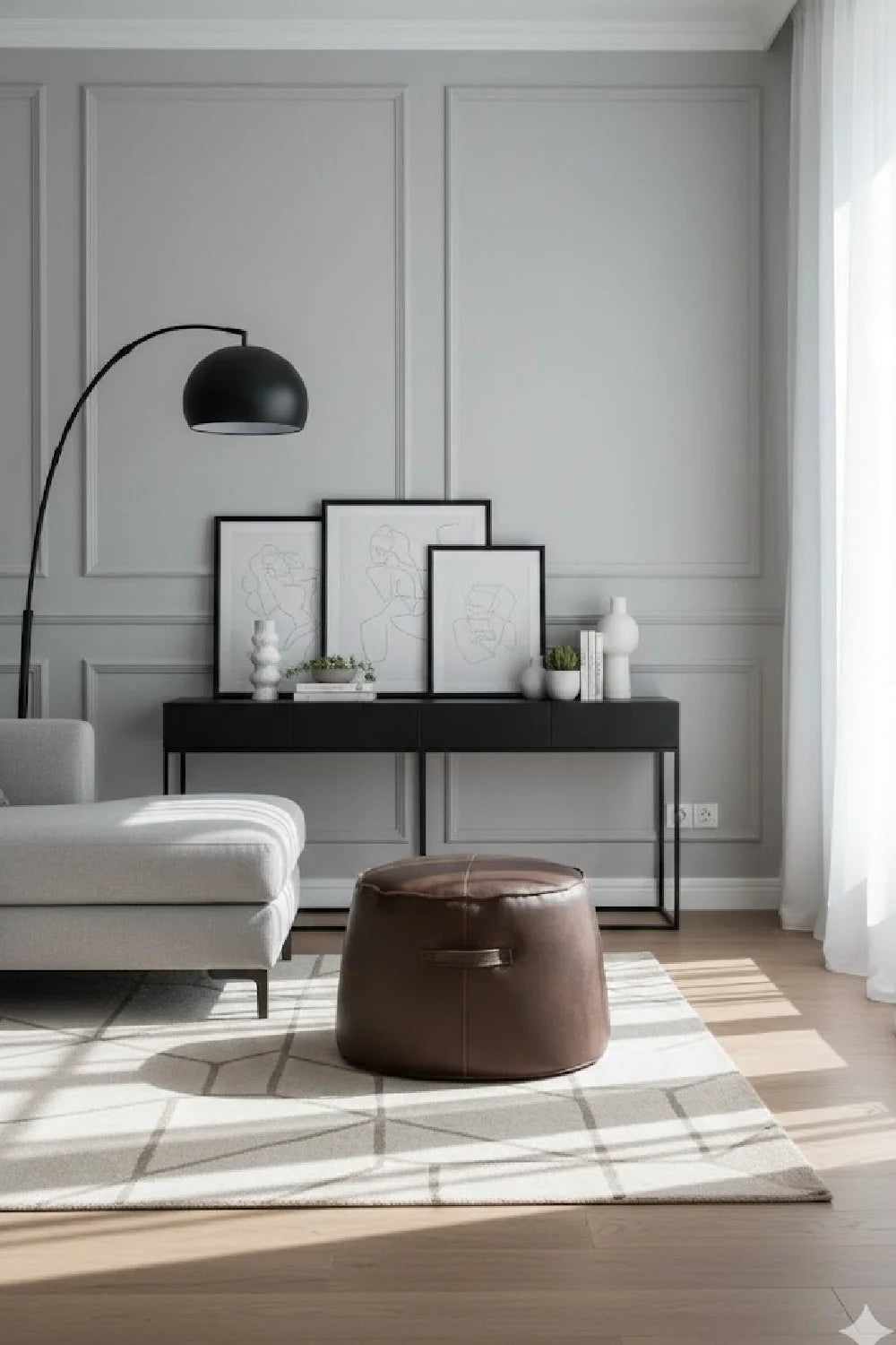 Luxury Upholstered Modern Fabric Ottoman European Style for Villa