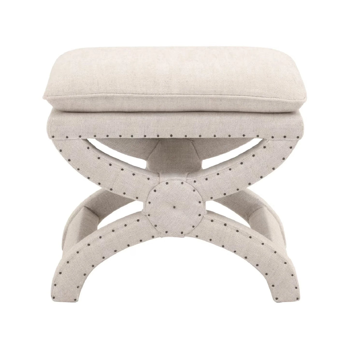 Luxury Upholstered Modern Fabric Ottoman European Style for Villa