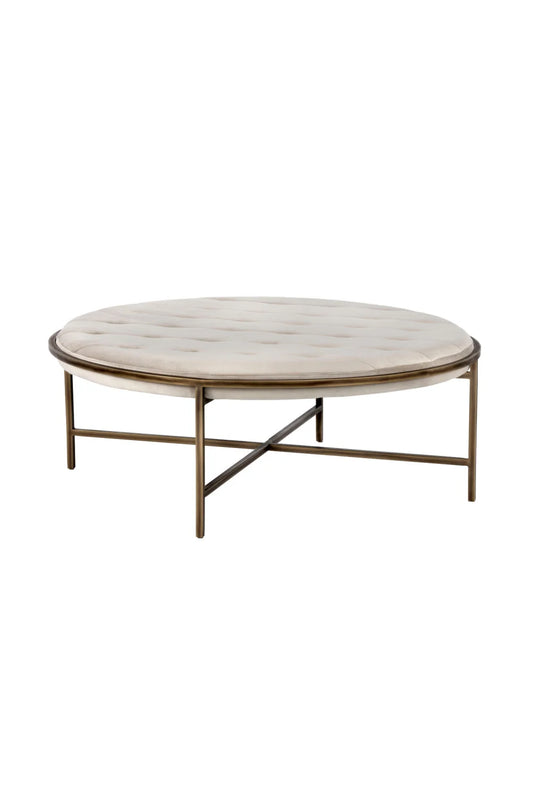 Luxury Upholstered Modern Fabric Ottoman European Style for Villa