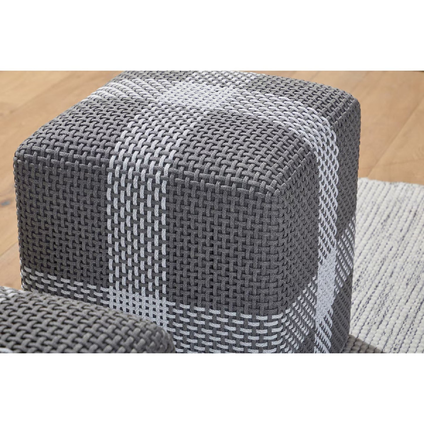 Luxury Upholstered Modern Fabric Ottoman European Style for Villa