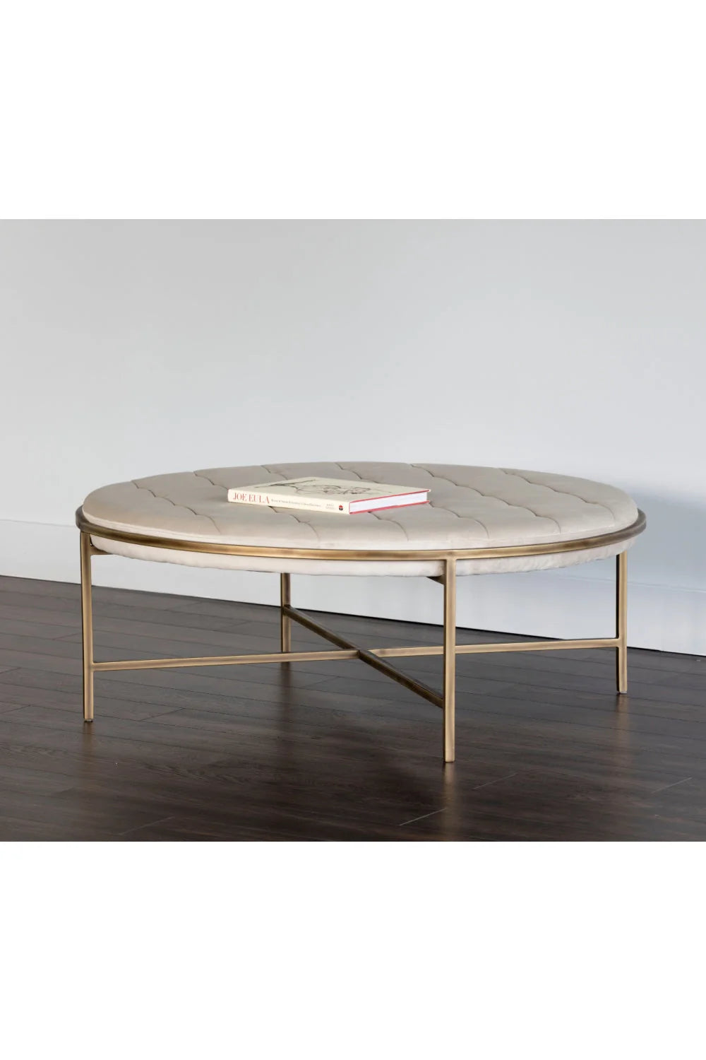 Luxury Upholstered Modern Fabric Ottoman European Style for Villa