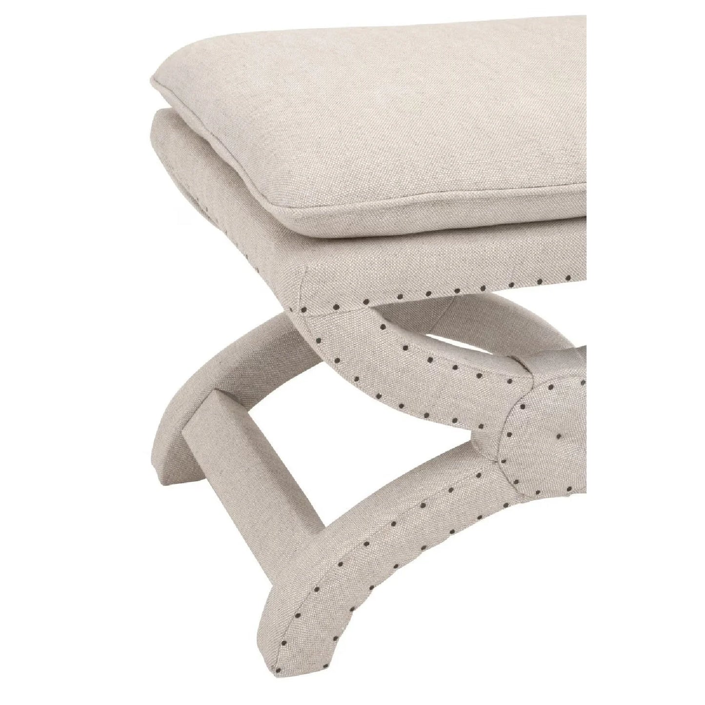 Luxury Upholstered Modern Fabric Ottoman European Style for Villa