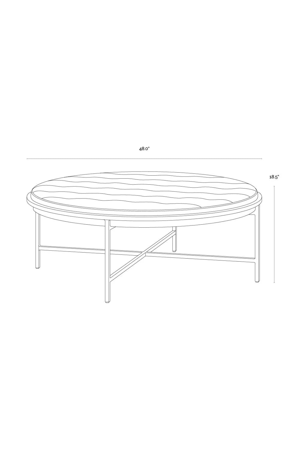Luxury Upholstered Modern Fabric Ottoman European Style for Villa