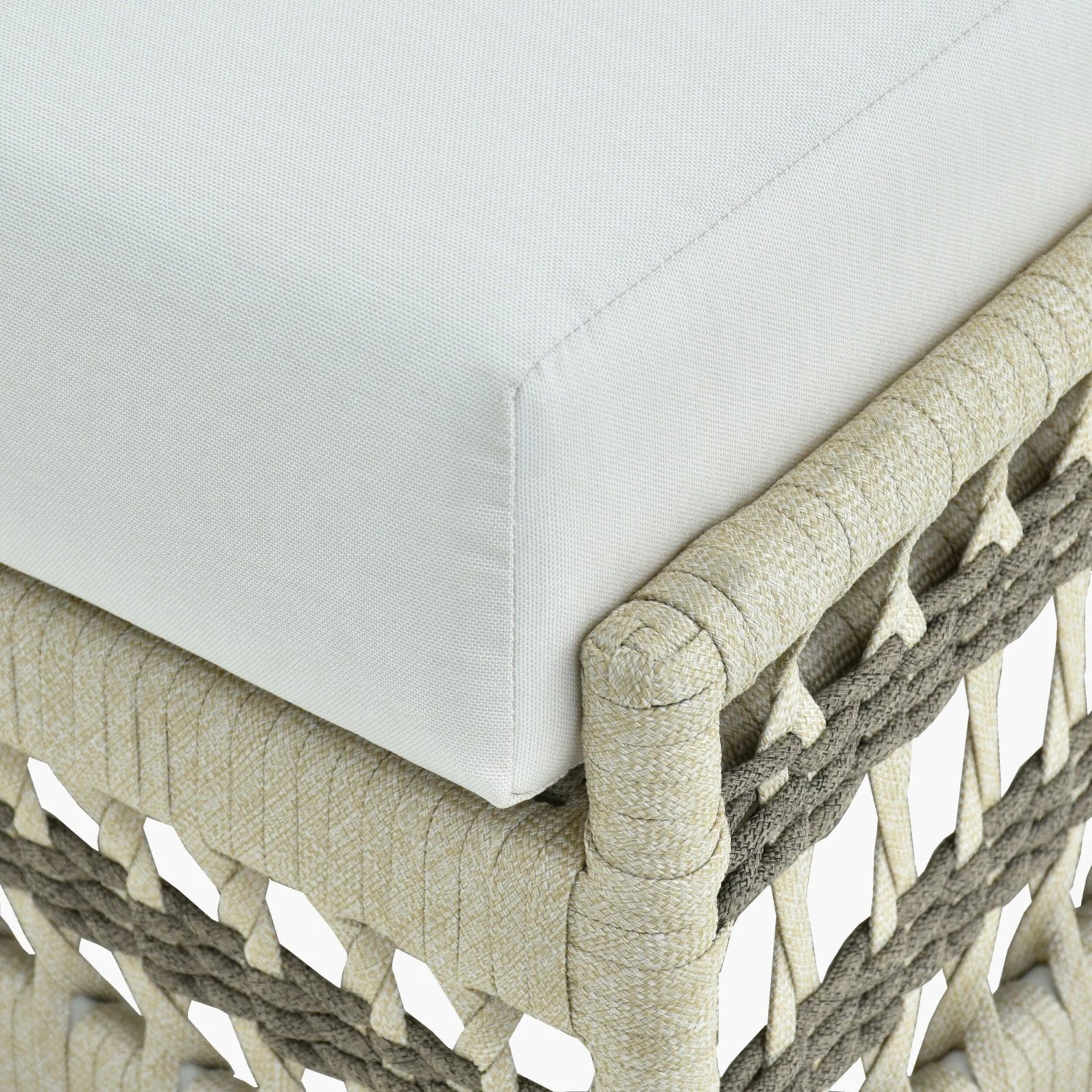 Luxury Upholstered Modern Fabric Ottoman European Style for Villa