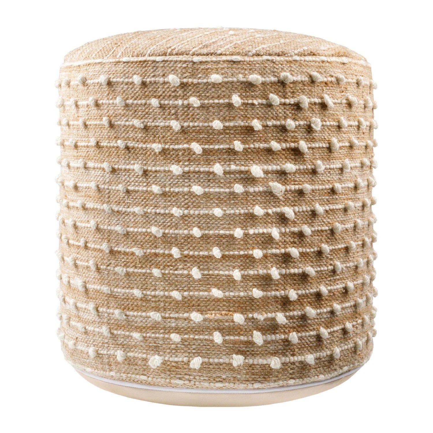 Luxury Upholstered Modern Fabric Pouf European Style for Villa