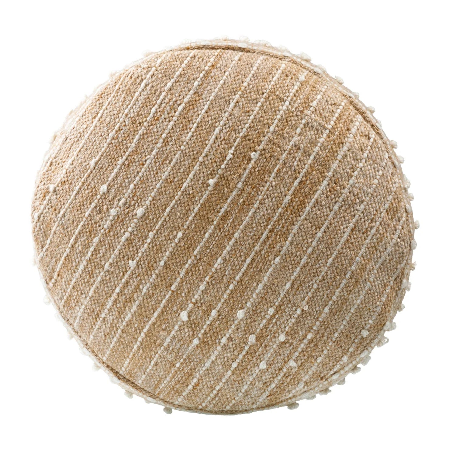 Luxury Upholstered Modern Fabric Pouf European Style for Villa