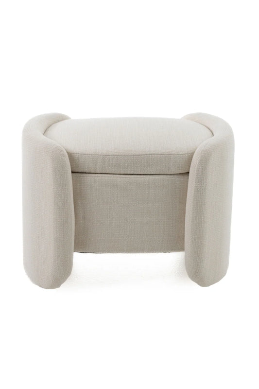 Luxury Upholstered Modern Fabric Storage Ottoman European Style for Villa