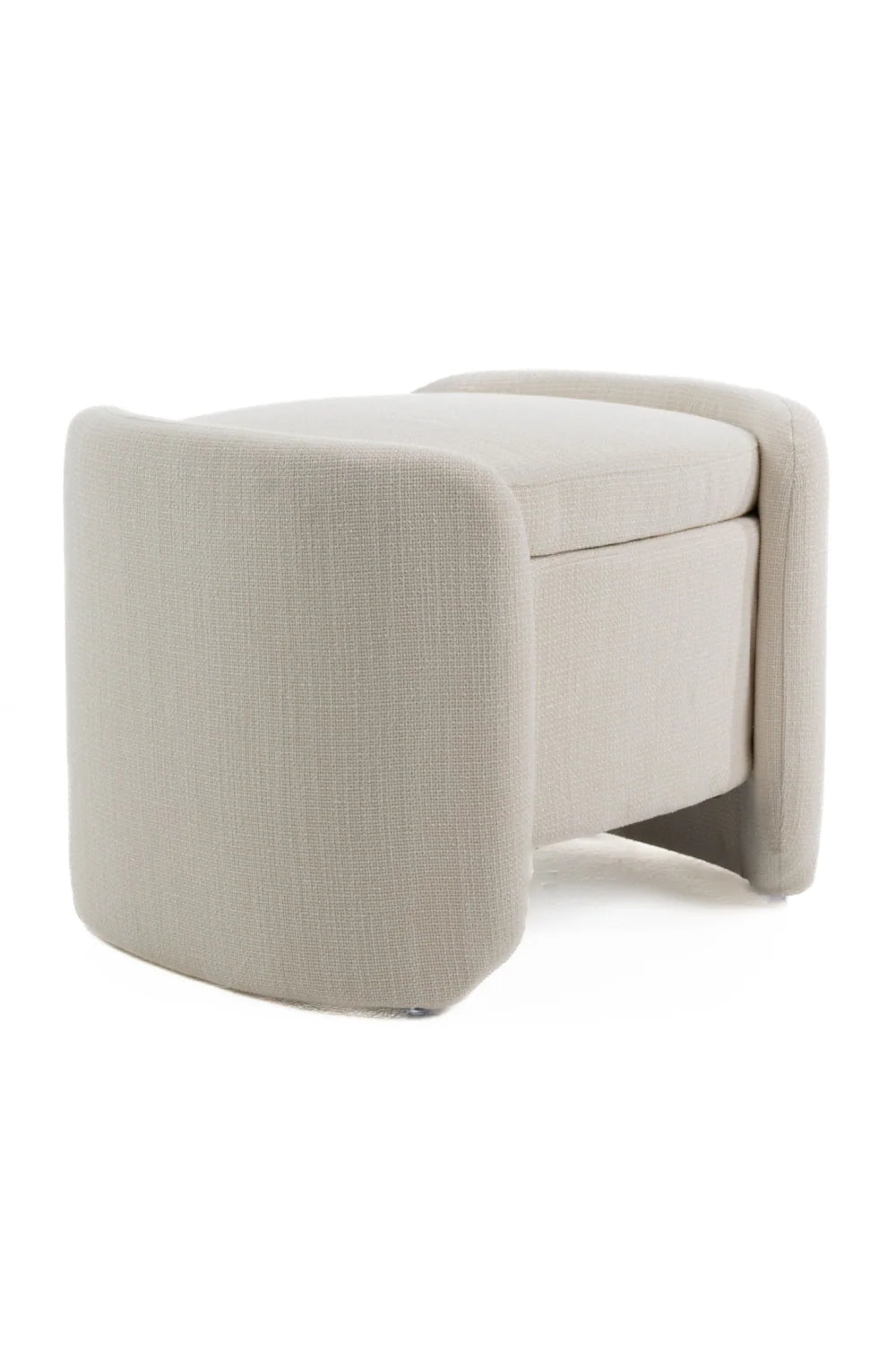 Luxury Upholstered Modern Fabric Storage Ottoman European Style for Villa