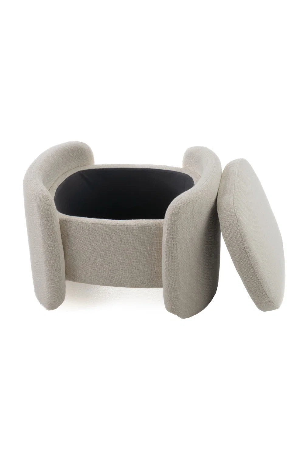 Luxury Upholstered Modern Fabric Storage Ottoman European Style for Villa