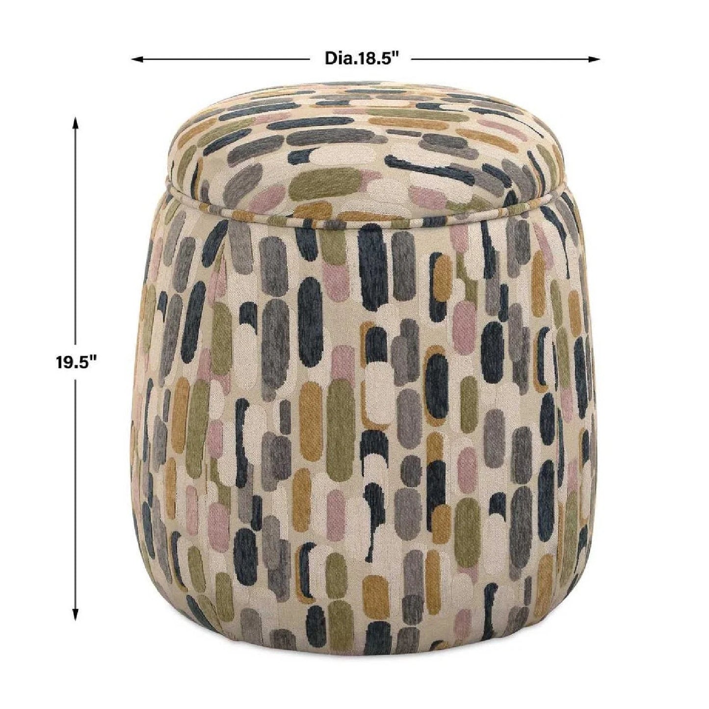 Luxury Upholstered Modern Fabric Storage Ottoman European Style for Villa