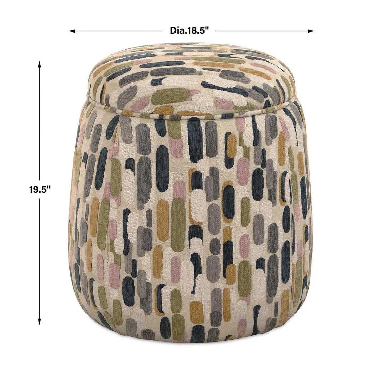 Luxury Upholstered Modern Fabric Storage Ottoman European Style for Villa