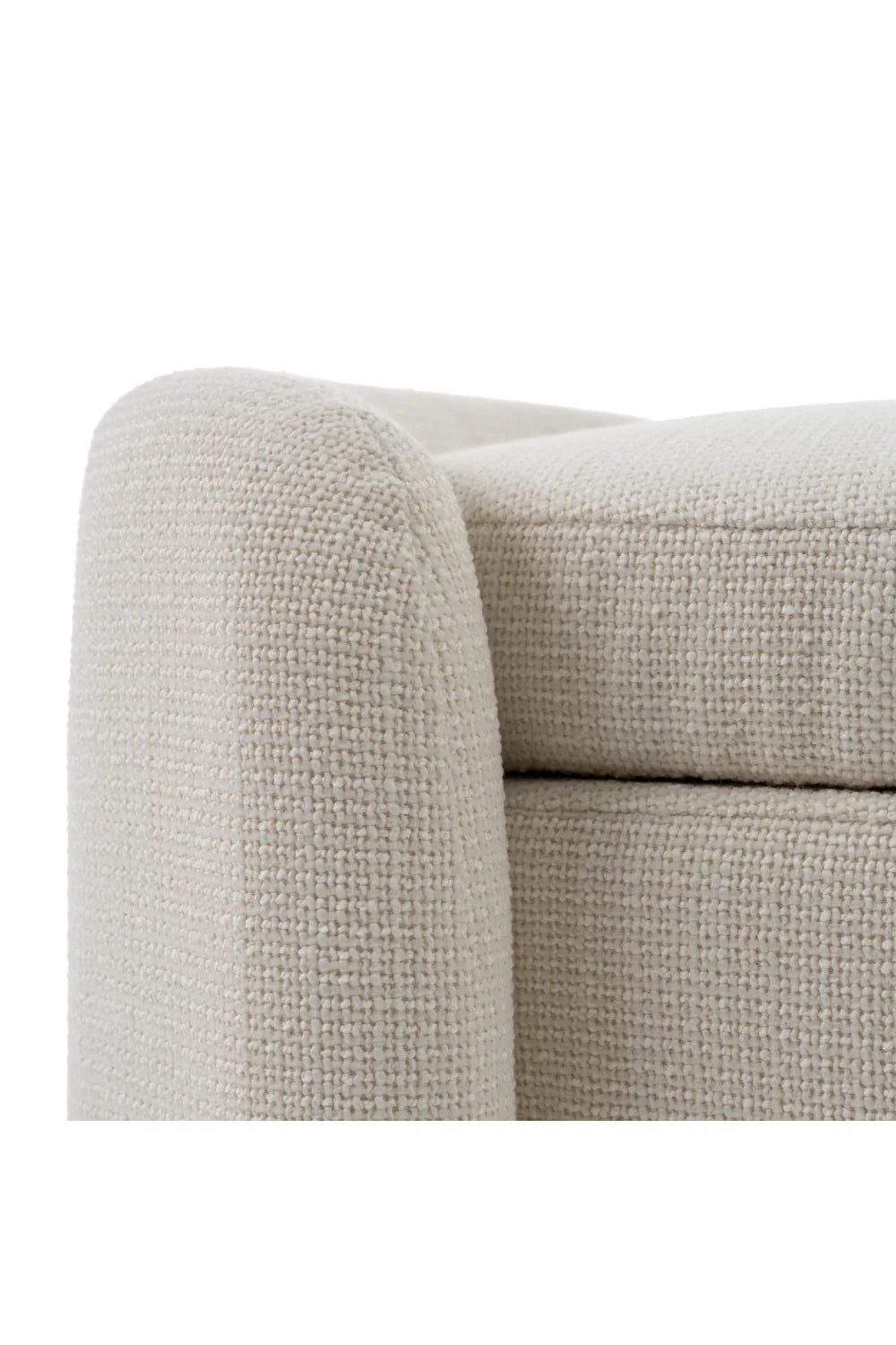 Luxury Upholstered Modern Fabric Storage Ottoman European Style for Villa