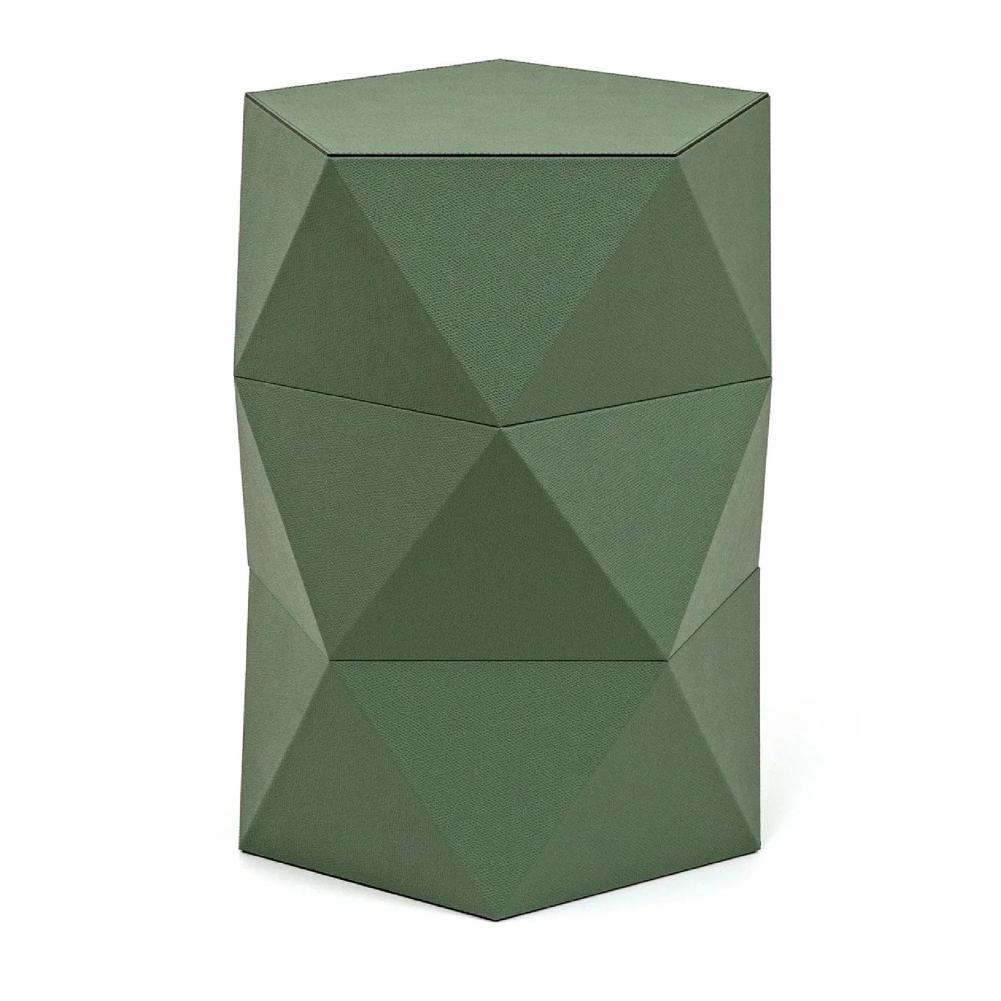 Luxury Upholstered Modern Faceted Accent Stool European Style for Villa