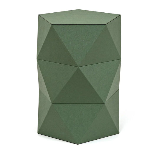 Luxury Upholstered Modern Faceted Accent Stool European Style for Villa