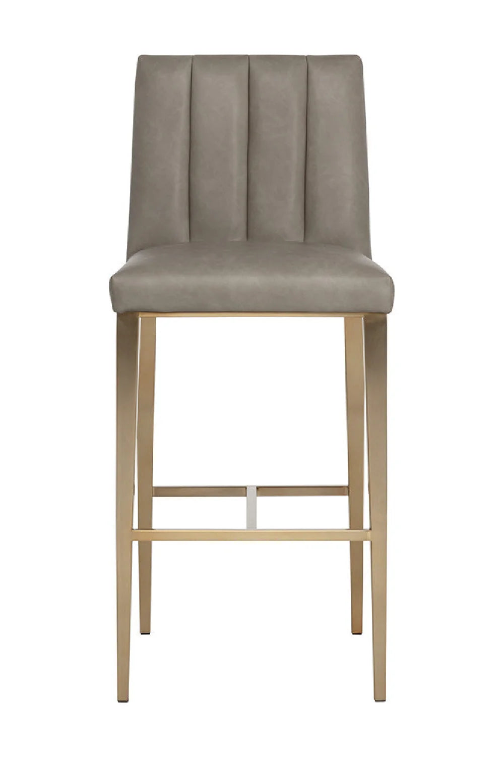 Luxury Upholstered Modern Faux Leather Bar Stool European Style for Villa