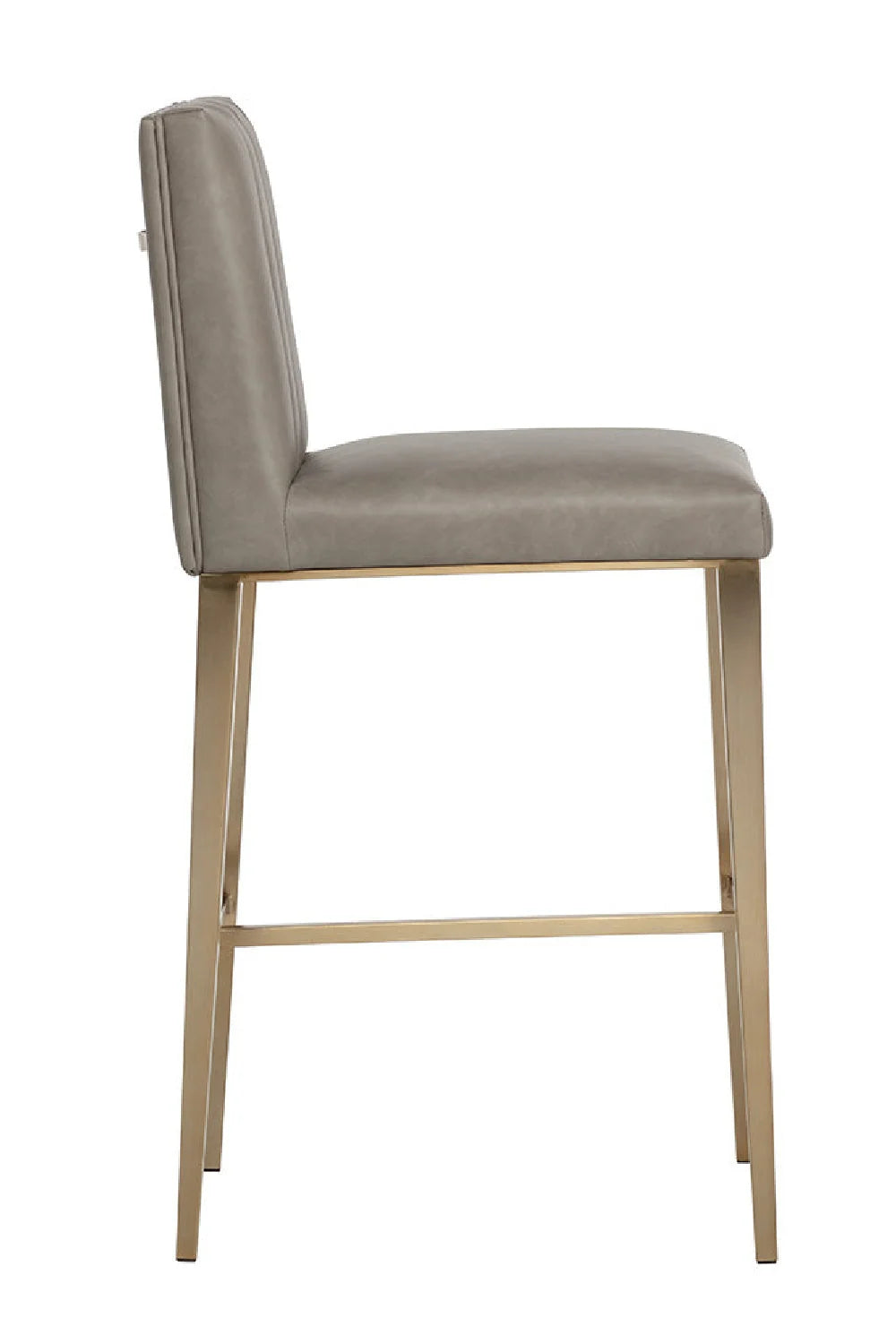 Luxury Upholstered Modern Faux Leather Bar Stool European Style for Villa