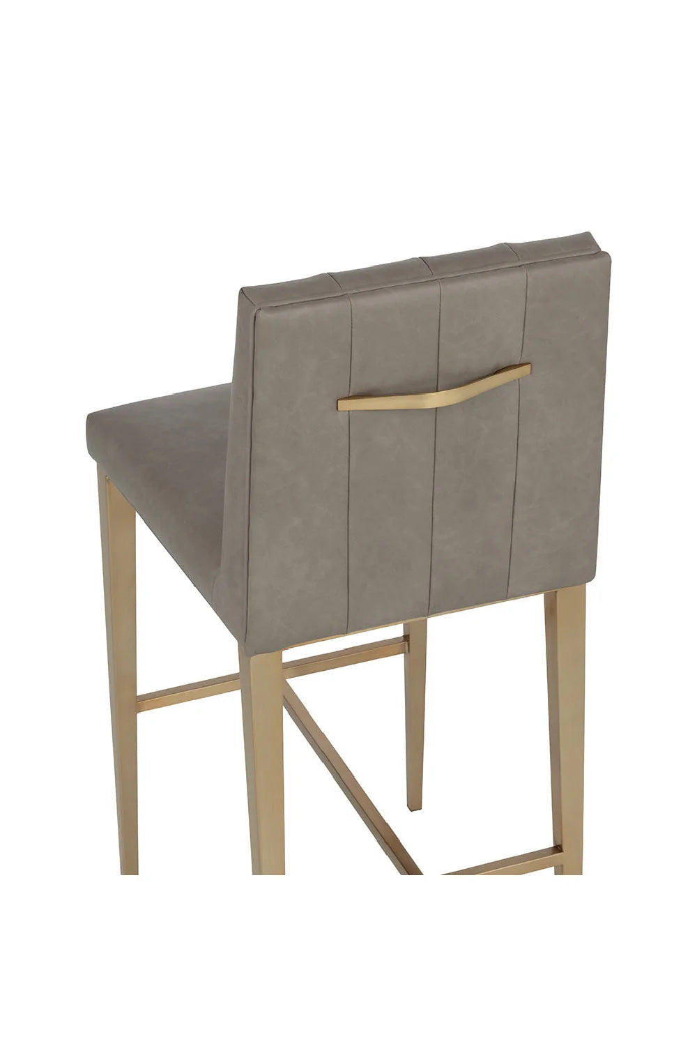 Luxury Upholstered Modern Faux Leather Bar Stool European Style for Villa