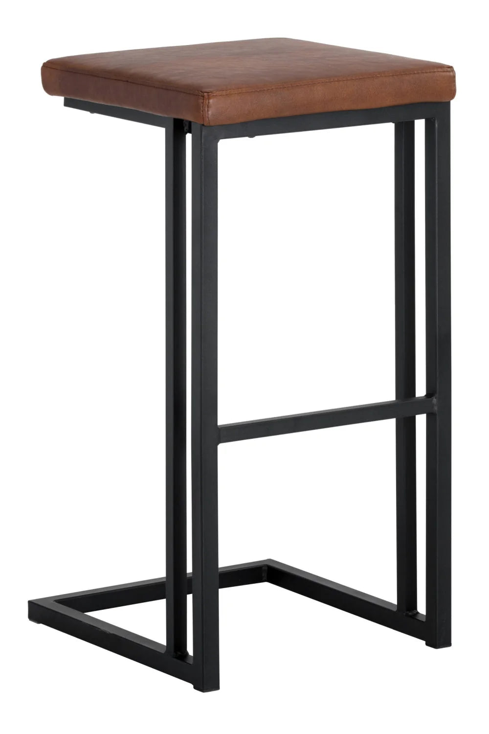 Luxury Upholstered Modern Faux Leather Bar Stool European Style for Villa