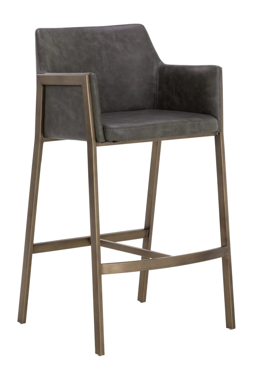 Luxury Upholstered Modern Faux Leather Counter Stool European Style for Villa