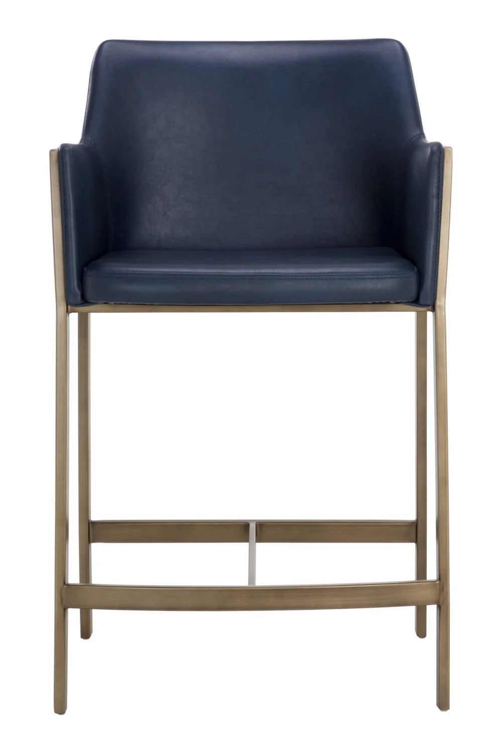 Luxury Upholstered Modern Faux Leather Counter Stool European Style for Villa