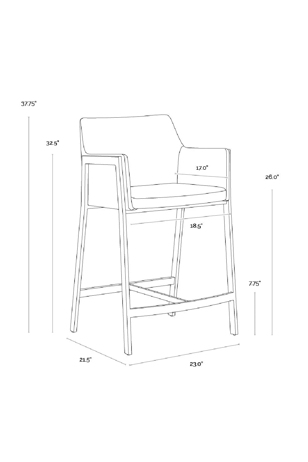 Luxury Upholstered Modern Faux Leather Counter Stool European Style for Villa