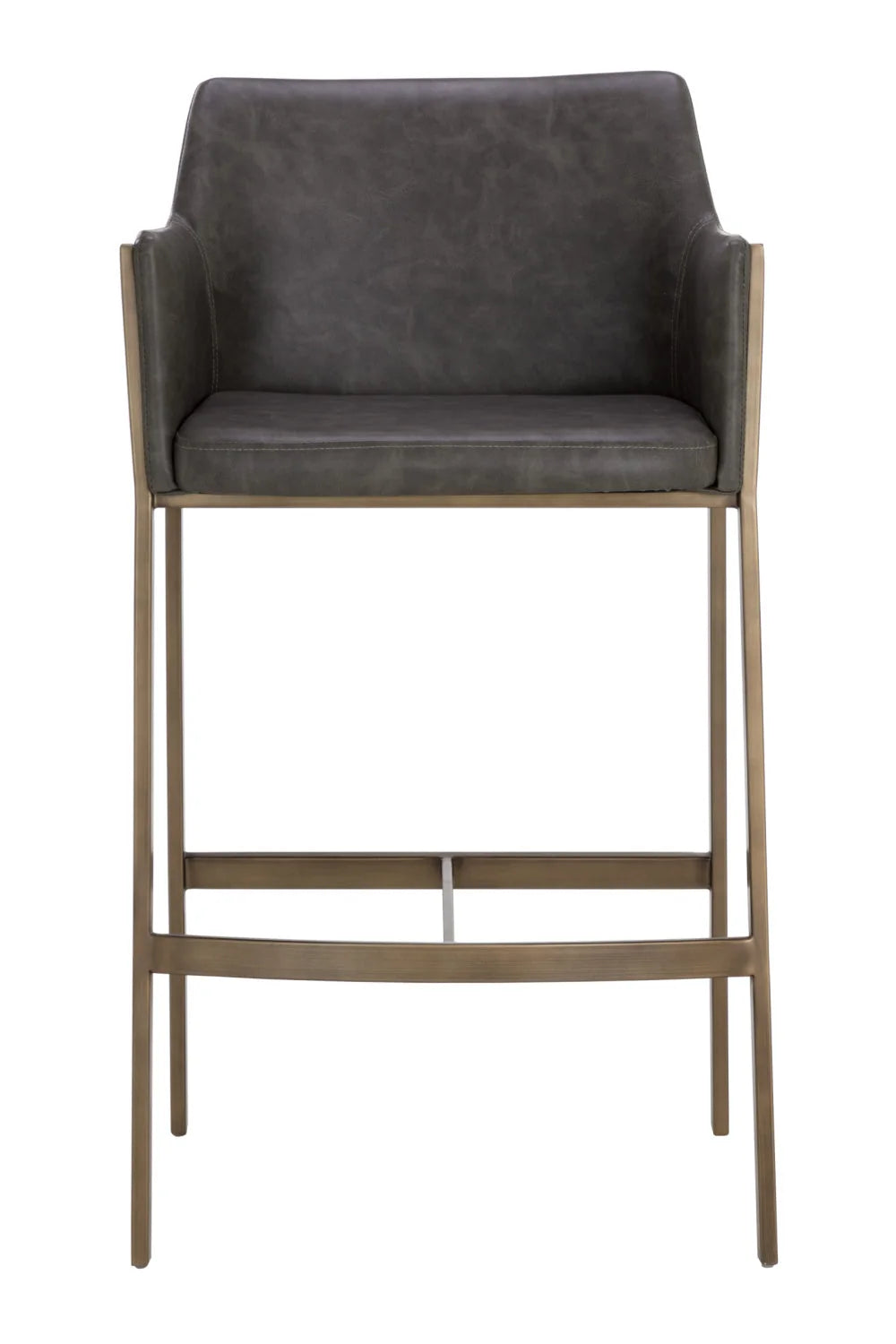 Luxury Upholstered Modern Faux Leather Counter Stool European Style for Villa