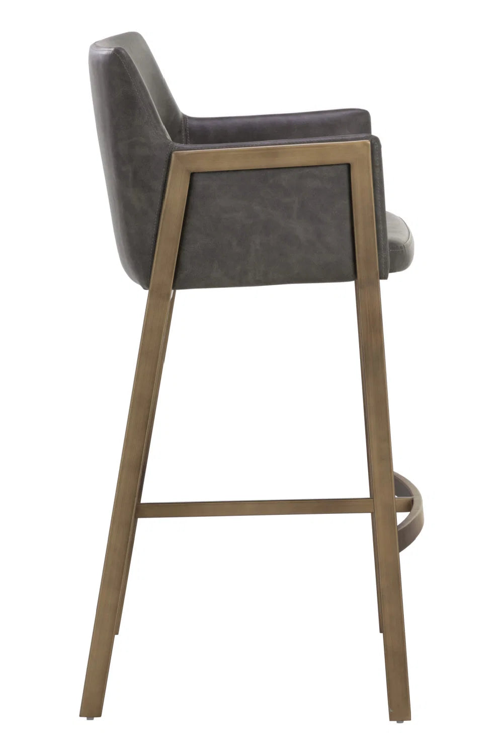 Luxury Upholstered Modern Faux Leather Counter Stool European Style for Villa
