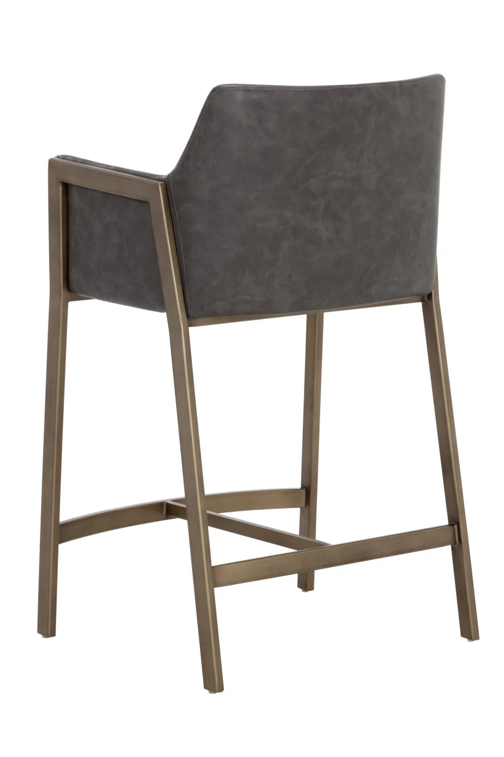 Luxury Upholstered Modern Faux Leather Counter Stool European Style for Villa