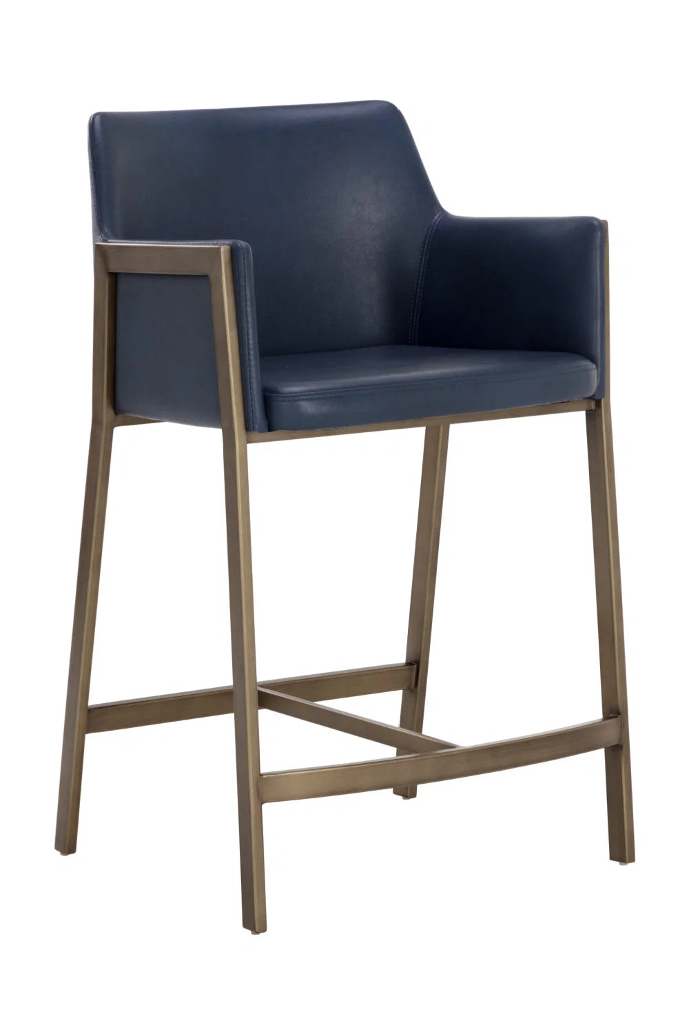 Luxury Upholstered Modern Faux Leather Counter Stool European Style for Villa
