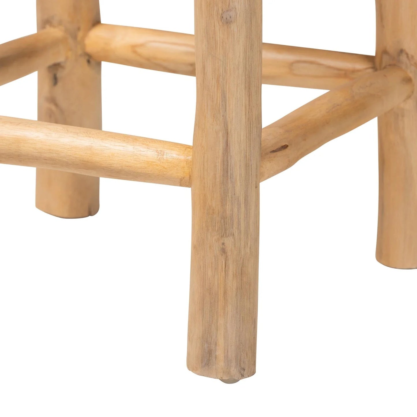 Luxury Upholstered Modern Goat Leather Counter Stool European Style for Villa
