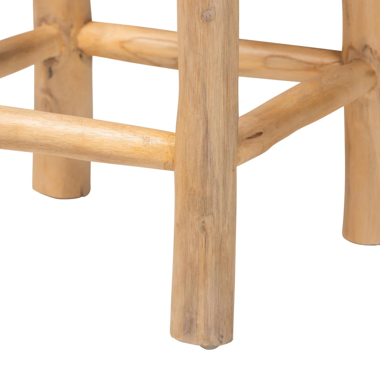 Luxury Upholstered Modern Goat Leather Counter Stool European Style for Villa