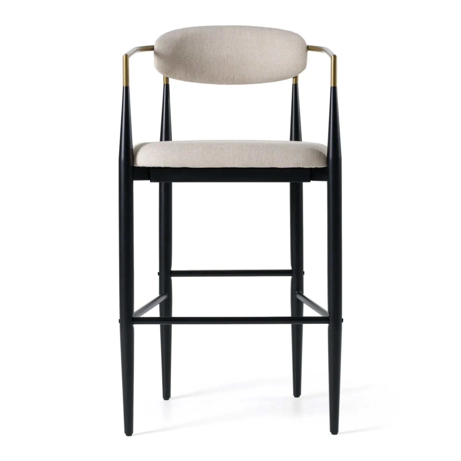 Luxury Upholstered Modern Gold Armed Bar Chair European Style for Villa
