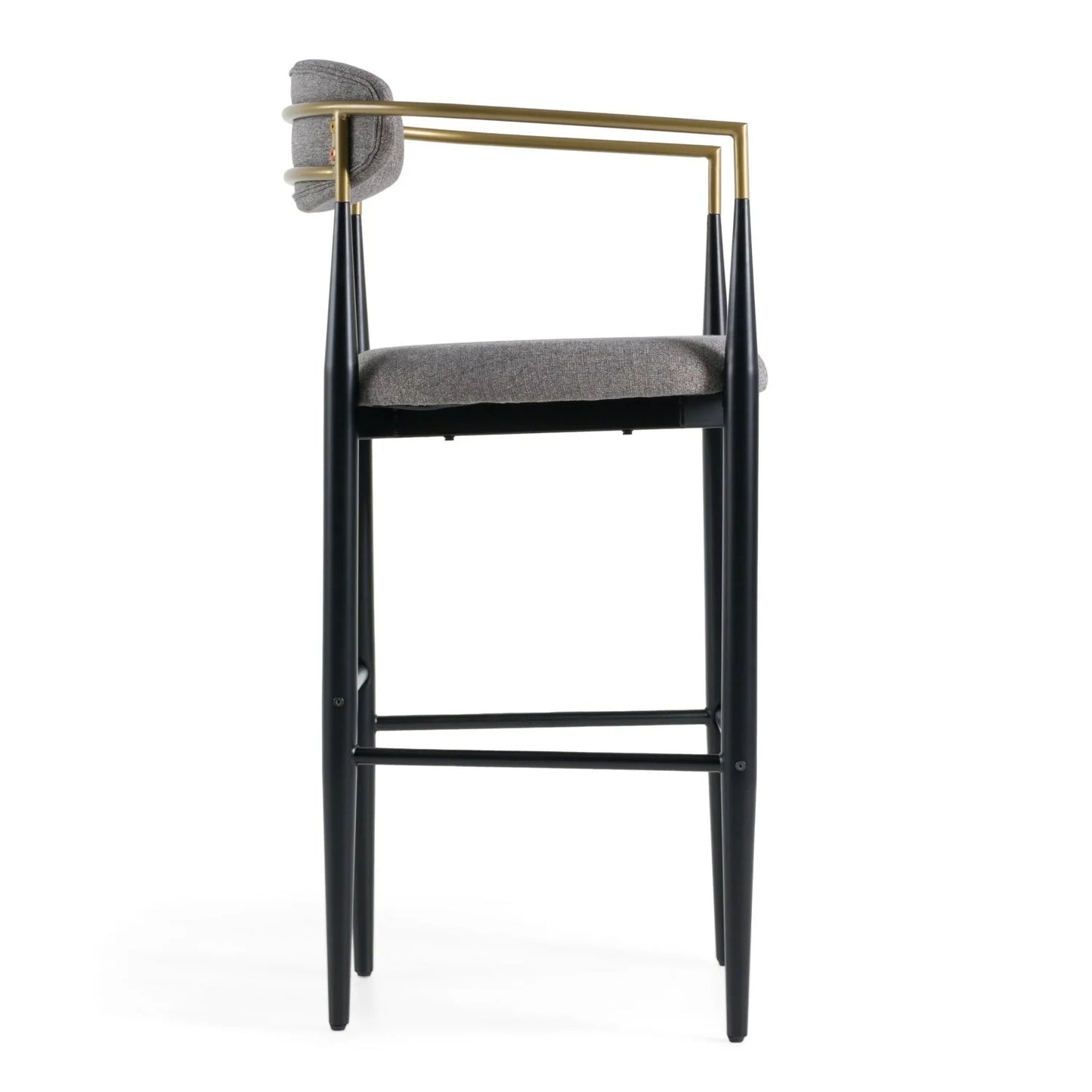 Luxury Upholstered Modern Gold Armed Bar Chair European Style for Villa