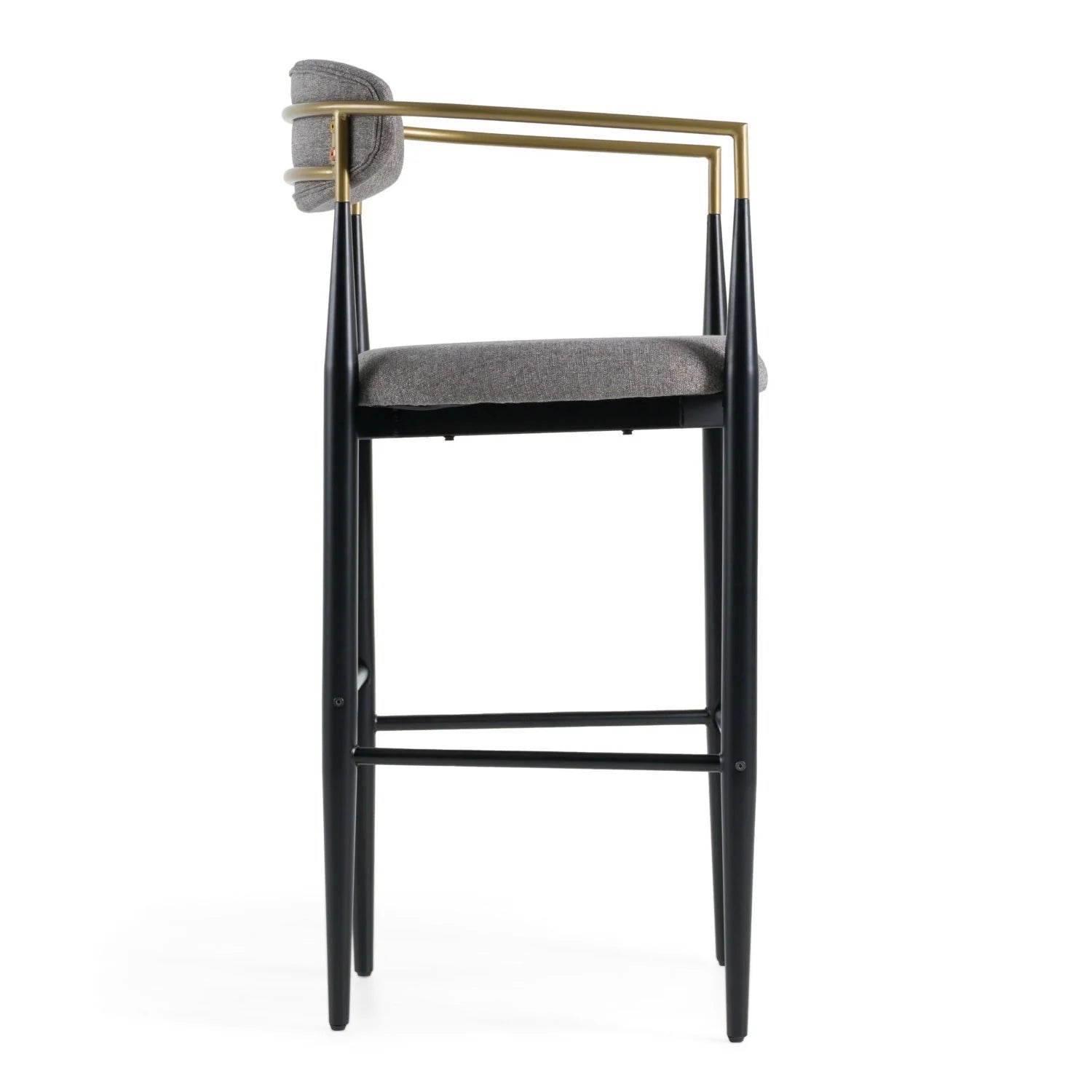 Luxury Upholstered Modern Gold Armed Bar Chair European Style for Villa