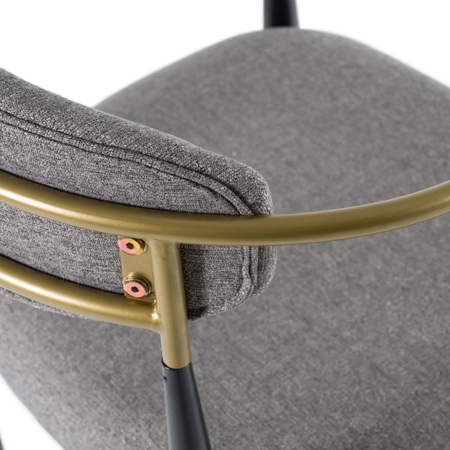 Luxury Upholstered Modern Gold Armed Bar Chair European Style for Villa