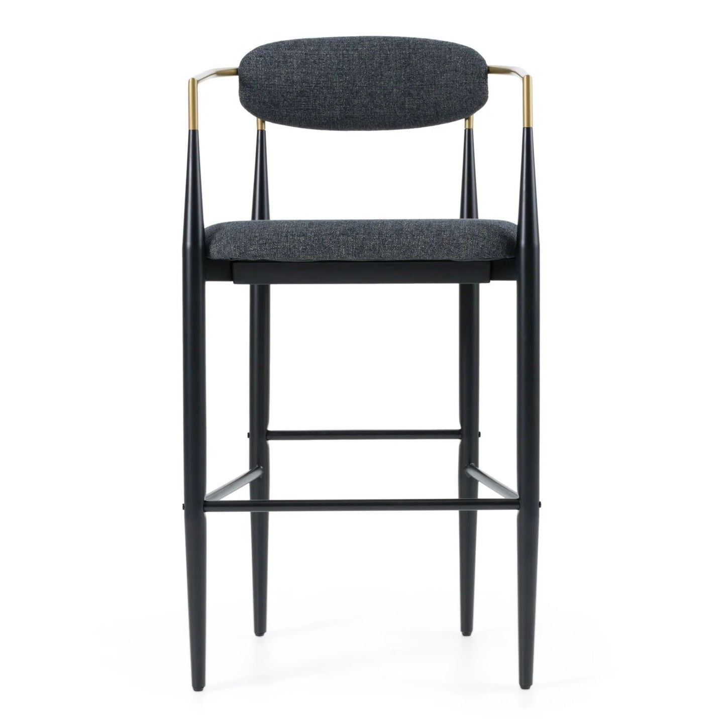 Luxury Upholstered Modern Gold Armed Bar Chair European Style for Villa