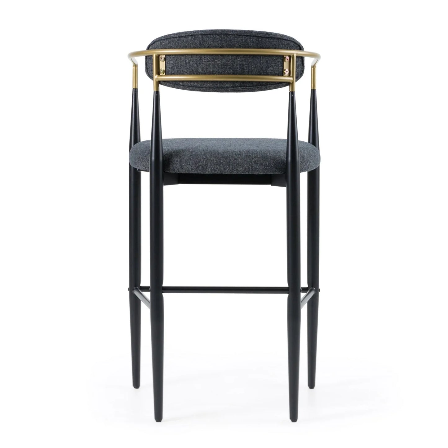 Luxury Upholstered Modern Gold Armed Bar Chair European Style for Villa
