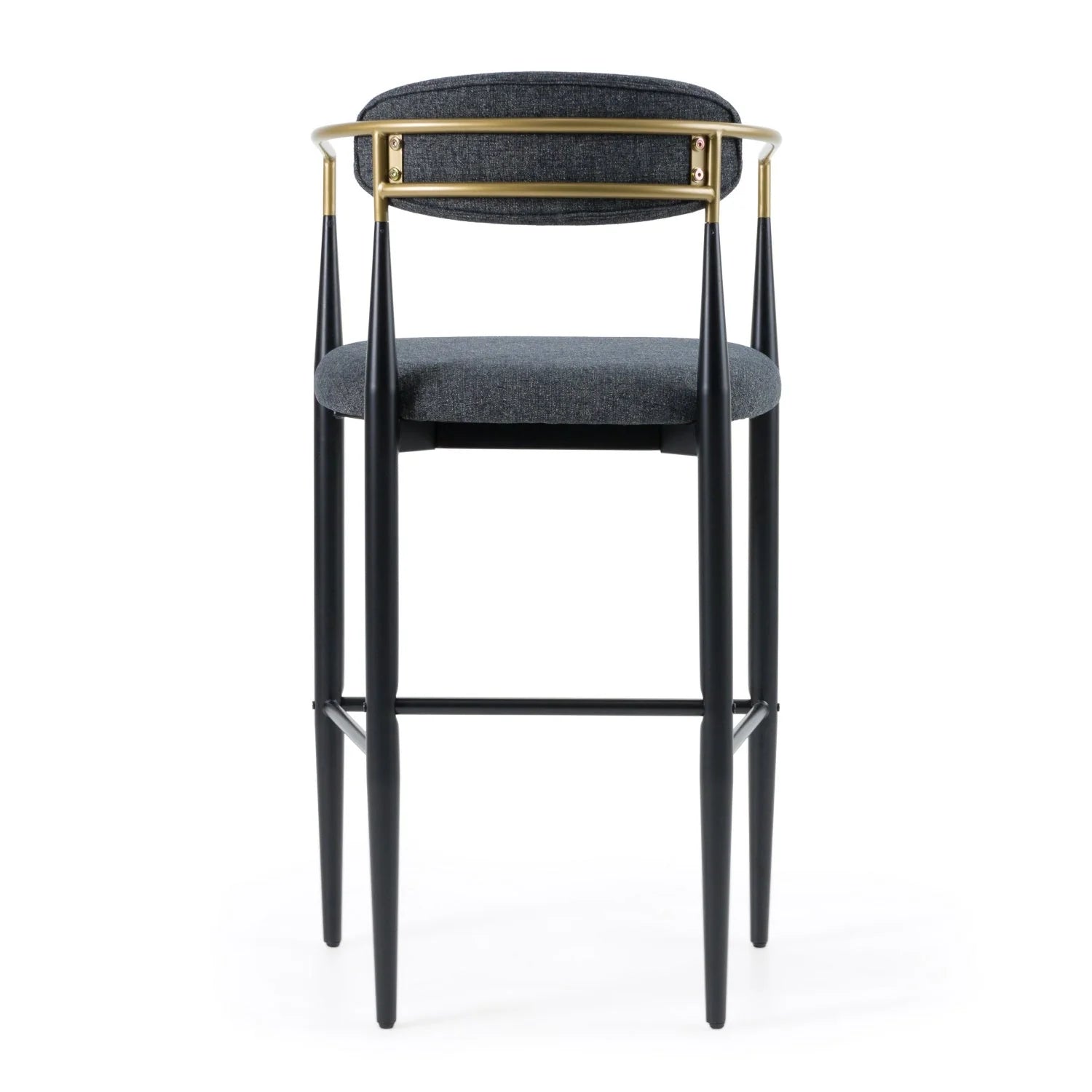 Luxury Upholstered Modern Gold Armed Bar Chair European Style for Villa