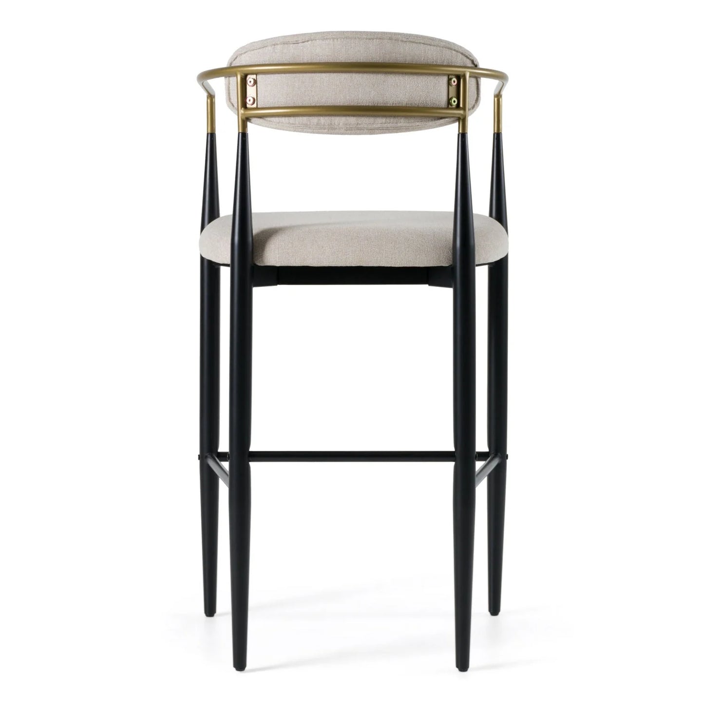 Luxury Upholstered Modern Gold Armed Bar Chair European Style for Villa